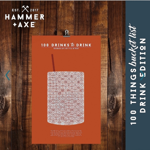 NEW Hammer + Axe 100 Things Bucket List Drink Edition Drinking Game - Picture 9 of 9